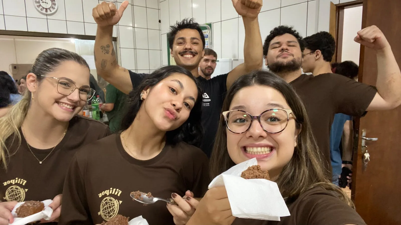 Uma selfie descontraída de um encontro da Filipos.